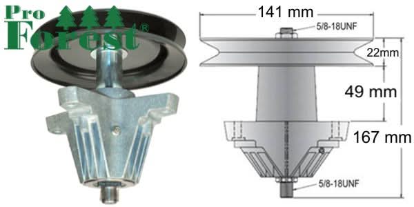 Laakeripesä MTD 42"-leikkuulaite