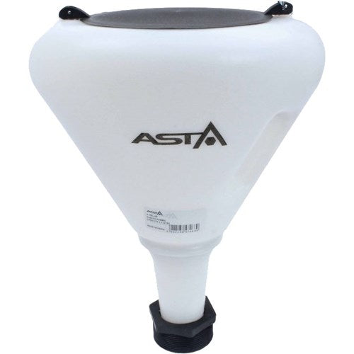 asta suppilo kannella, 2” tynnyriadapterilla